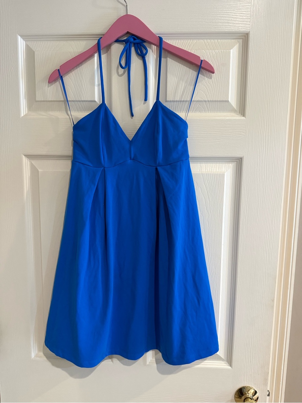 Susana Monaco Royal Blue Halter Mini Dress